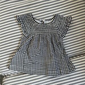 Mayoral Black and White Gingham Kids Top